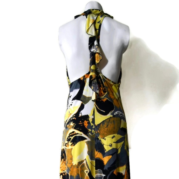 Fave' Multi-Color Maxi Dress Mid Ruffle RacerBack - Picture 4 of 8